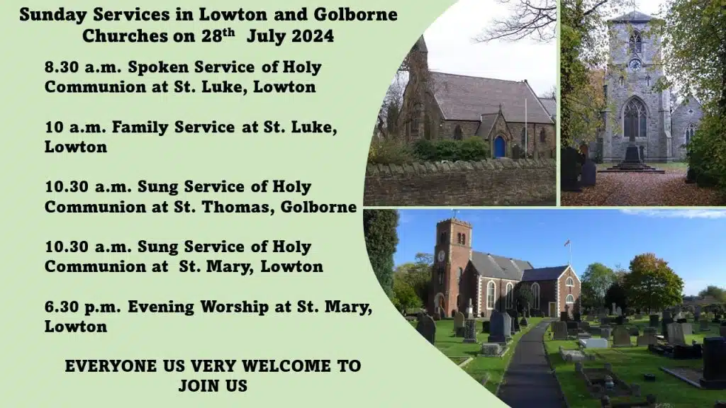 Church services in Lowton and Golborne